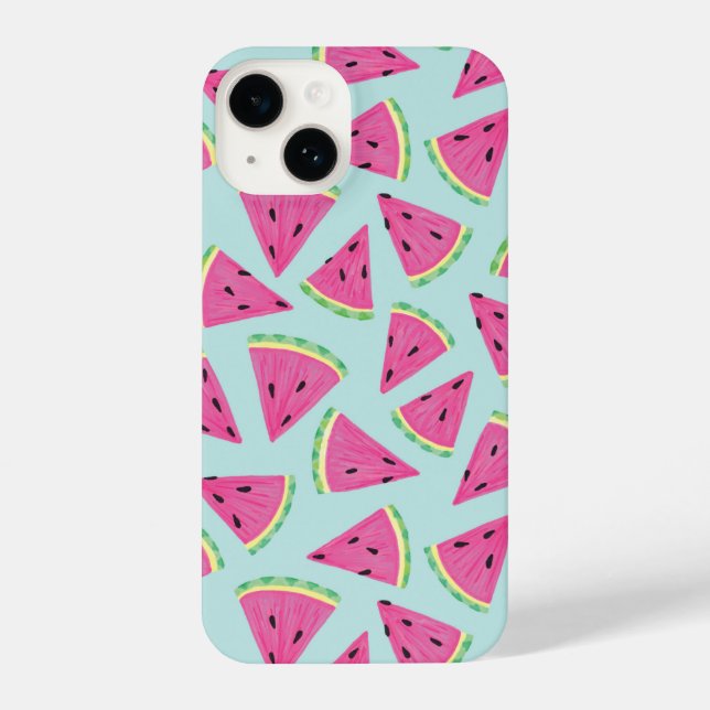 Tropisches Wassermelonmuster iPhone Hülle (Rückseite)