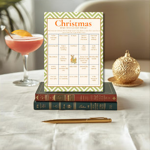 Tropisches Weihnachten Finde den Gast Bingo Karte