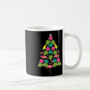 Tropisches Weihnachten Hawaiian Flamingo Xmas Baum Kaffeetasse