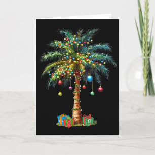 Tropisches Weihnachten Hawaiianischer Santa Xmas L Karte