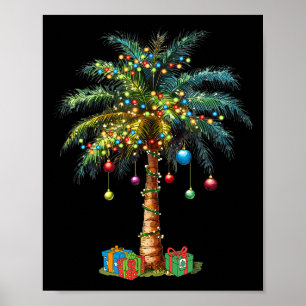 Tropisches Weihnachten Hawaiianischer Santa Xmas L Poster