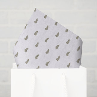 Tropisches Weihnachten Salbei Grün Weiße Palmwedel Seidenpapier