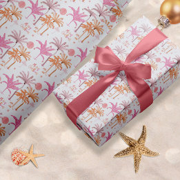 Tropisches Weihnachts-Palmenbaum-Muster Geschenkpapier