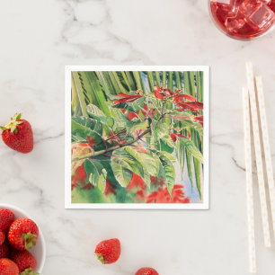 Tropisches Weihnachtsbuch Napkin Serviette