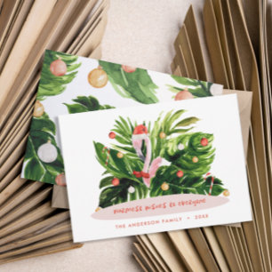 Tropisches Weihnachtsfest, zeitgenössischer Palm, Feiertagskarte