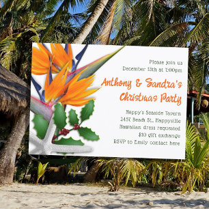 Tropisches Weihnachtsgebirge Party Blume Einladung