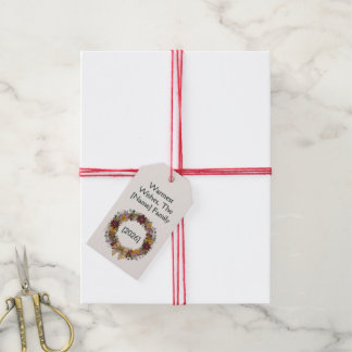 Tropisches Weihnachtskranz-Geschenk-Anhänger Geschenkanhänger