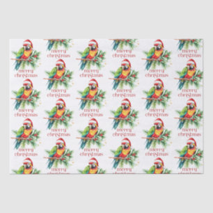 Tropisches Weihnachtsthema Danke Retro Text Seidenpapier