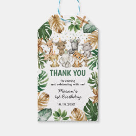 Tropisches Wildtier Jungle Geburtstagsfavoriten Geschenkanhänger