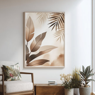 Tropisches Zen - Minimalistisches Poster - Neutral
