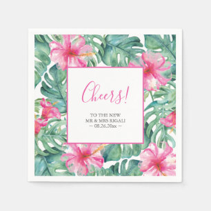 Tropisches Ziel der Hochzeit von Napkins Serviette