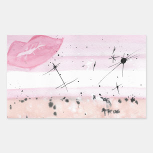 TROS Lipstick Lesbische Flagge Aufkleber