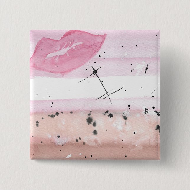 TROS Lipstick Lesbische Taste Button (Vorderseite)