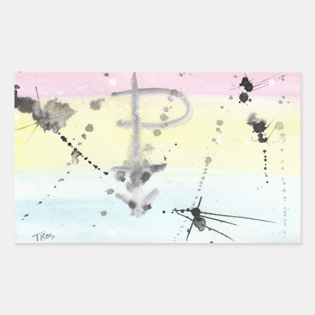 TROS Pansexual Pride Flag Aufkleber (Vorderseite)