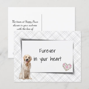 Trost bei Verlust eines Golden Retriever Postkarte