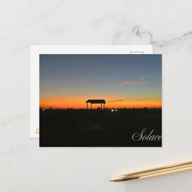 Trost | Sonnenstrahl Postkarte (Vorderseite/Rückseite Beispiel)