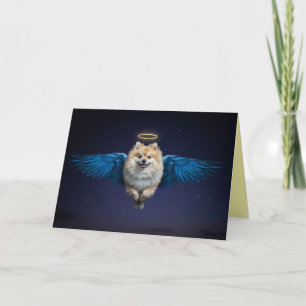 Trostkarte mit Pomeranian Engel Karte
