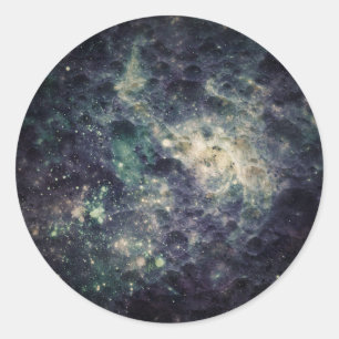 Trostlose Galaxie Weltraum-Rock-Geburtstagsfeier Runder Aufkleber
