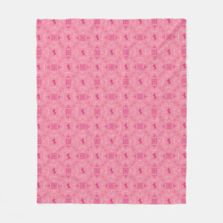 Trostloses rosa Flanelldecke Western Cowgirl Pferd Fleecedecke