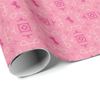 Trostloses Rosa Geschenkpapier Cowgirl-Bandana Pfe