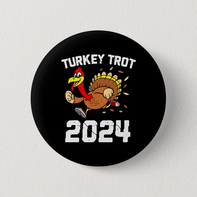 Trot-Erntedank der Türkei 2024 für Jungen Gir Button (Vorderseite)