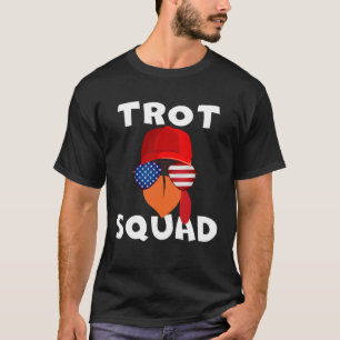 Trot Squad Patriotic Türkei Gesicht Pilgrim Kostüm T-Shirt