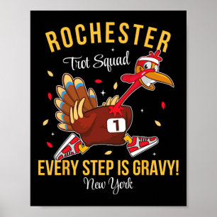 Trot Squad Truthahn Erntedankfest New York Rochest Poster