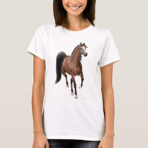Trotting arabisches Pferdebabydoll-Shirt T-Shirt