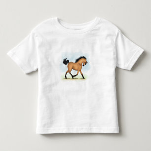 Trotting Buckskin Pferderaffe Kleinkind T-shirt