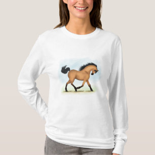 Trotting Buckskin Pferderaffe T-Shirt