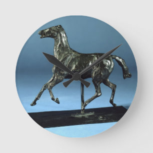 Trotting Horse (Bronze) Runde Wanduhr