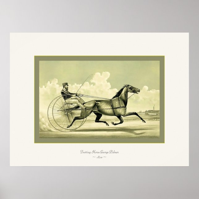 Trotting Horse George Palmer ~ 1870 Poster (Vorne)