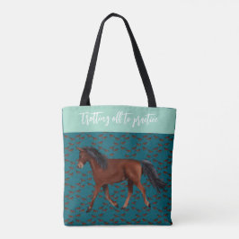 Trotting off to practice horse Tote