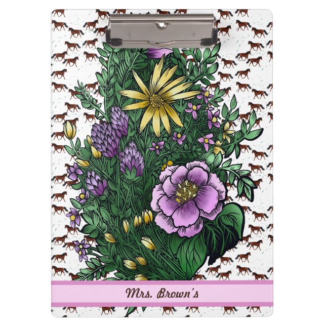 Trotting off to Teach teacher  Klemmbrett (Vorderseite)