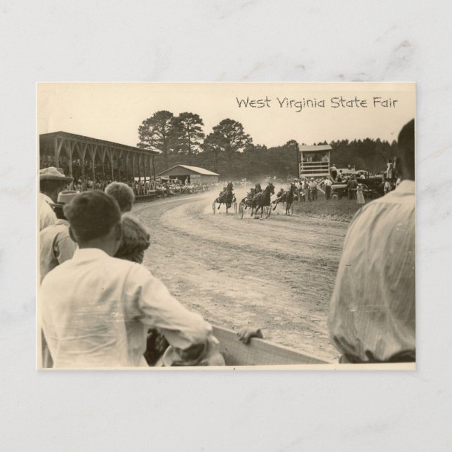 Trotting-Rennen, West Virginia Staat Fair Postkarte (Vorderseite)