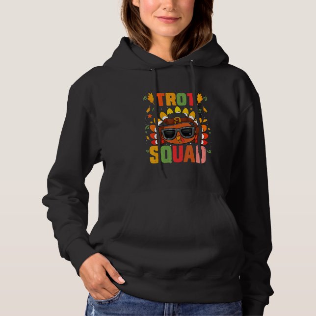 TrottSquad Erntedank Türkei Trot 5k Running Mar Hoodie (Vorderseite)