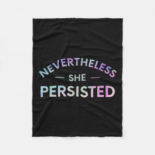 Trotzdem beharrte sie auf Inspirationsfeministin Fleecedecke