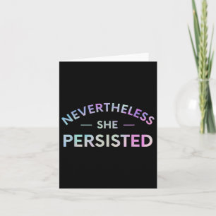 Trotzdem beharrte sie auf Inspirationsfeministin Karte