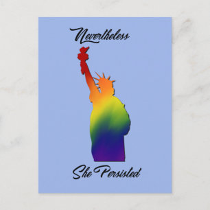 Trotzdem hat sie weiterhin Protest gegen LGBT-Post Postkarte