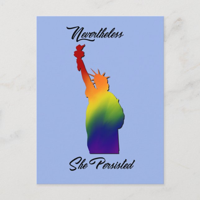 Trotzdem hat sie weiterhin Protest gegen LGBT-Post Postkarte (Vorderseite)