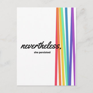 Trotzdem PERSISTIERTE sie mit Regenbogen Postkarte