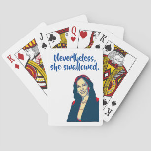 Trotzdem schluckte sie. spielkarten