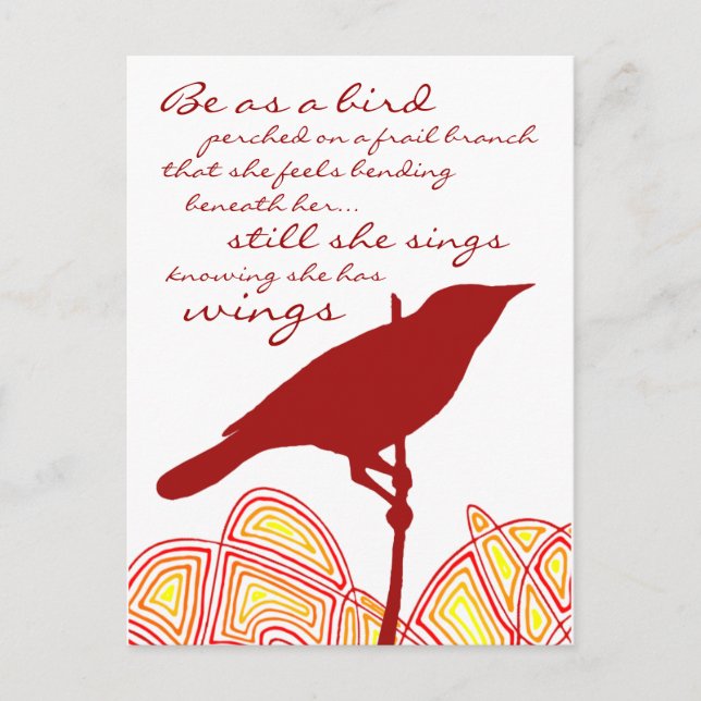 Trotzdem singt sie postkarte (Vorderseite)