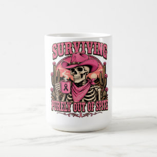 Trotziger Überlebender Western-Skelett Kaffeetasse
