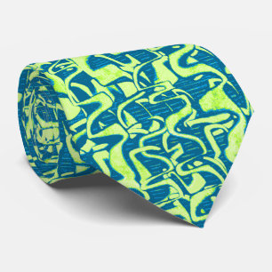 Trouble Retro Abstrakt zweiseitig Krawatte