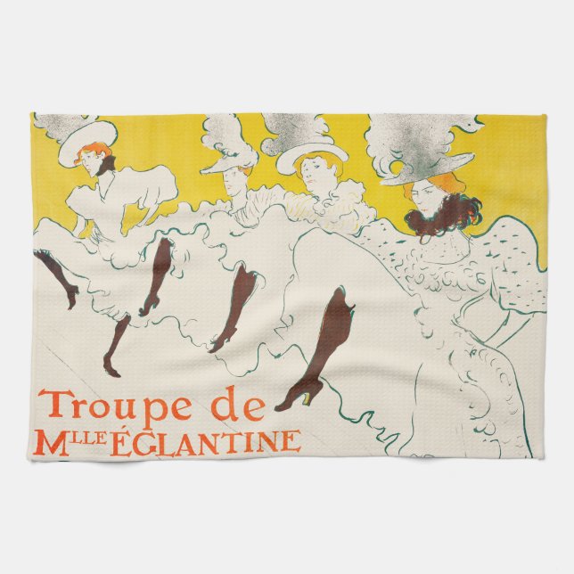 Troupe de Mademoiselle Eglantine, Toulouse Lautrec Geschirrtuch (Horizontal)