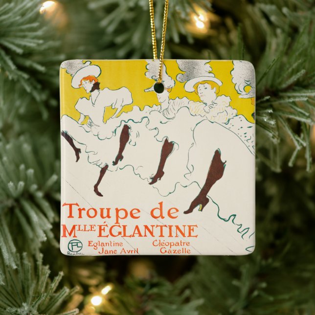 Troupe de Mademoiselle Eglantine, Toulouse Lautrec Keramikornament (Baum)