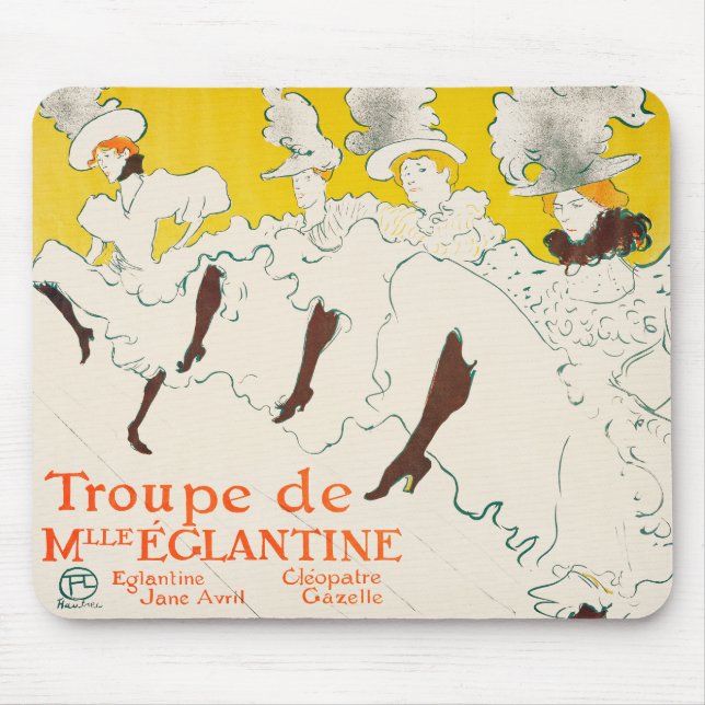 Troupe de Mademoiselle Eglantine, Toulouse Lautrec Mousepad (Vorne)