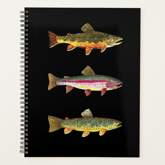 TROUT! Bach, Regenbogen, Braun. gut Planer (Vorderseite)