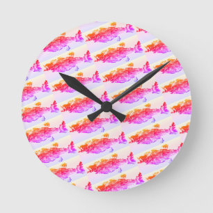 Trout, bass, and crappie three fish favorites ro runde wanduhr